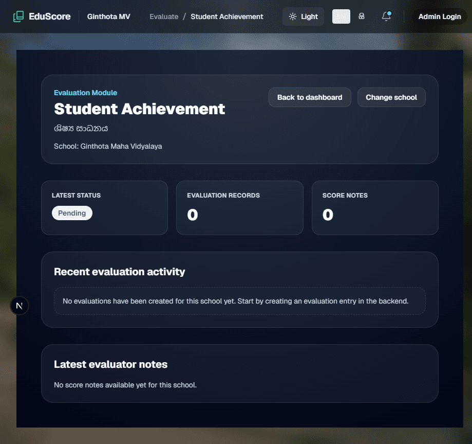 EduScore - Evaluation module