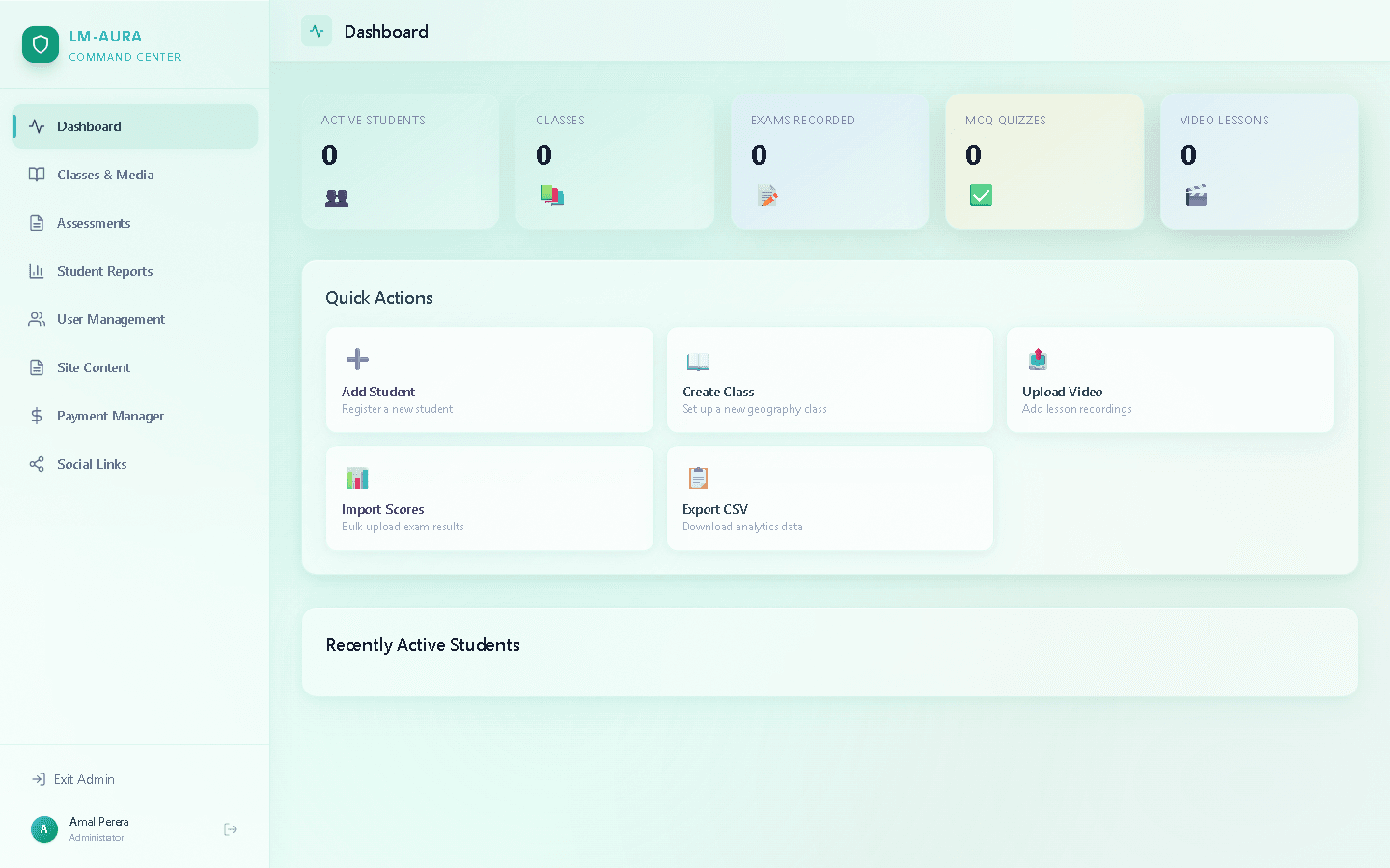 LM-AURA - Admin dashboard
