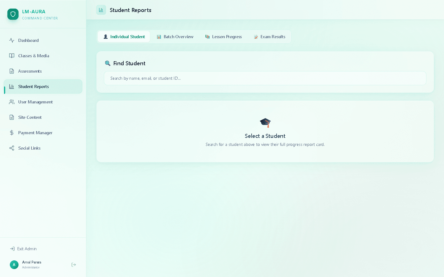 LM-AURA - Admin reports